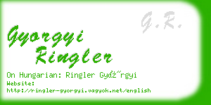 gyorgyi ringler business card